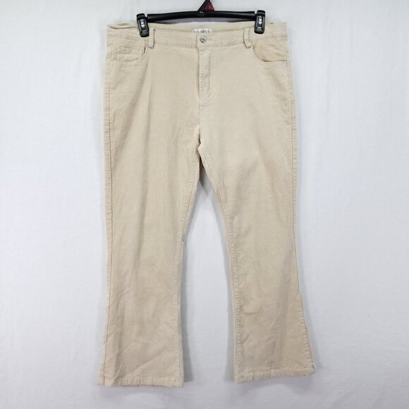 Haorun Corduroy Pants Mens Bootcut Size 38x27 Light Beige - Picture 1 of 13